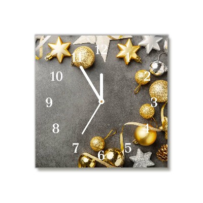 Skleněné hodiny Náměstí Zlaté hvězdy vánoční ozdoby