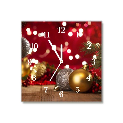 Skleněné hodiny Náměstí Vánoční stromeček ozdoby na vánoční ozdoby