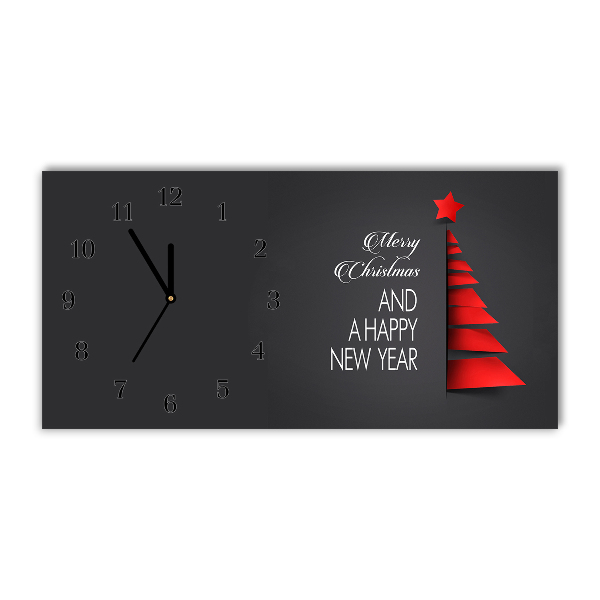 Skleněné hodiny Úrovně Abstrakce vánoční strom dekorace