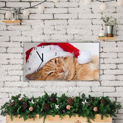 Skleněné hodiny Úrovně Kočičí klobouk Santa Claus