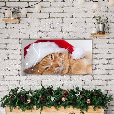 Skleněné hodiny Úrovně Kočičí klobouk Santa Claus