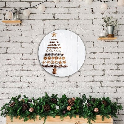 Skleněné hodiny Kolo Ozdoby na vánoční stromky z perníku