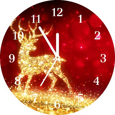 Skleněné hodiny Kolo Zlatý sob. Vánoční dekorace