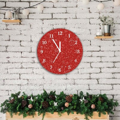 Skleněné hodiny Kolo Vánoční ozdoby zimní dekorace