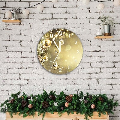 Skleněné hodiny Kolo Zlaté ozdoby vánoční ozdoby