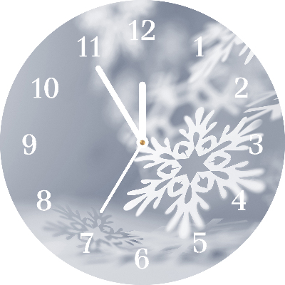Skleněné hodiny Kolo Sněhová vločka Vánoční dekorace