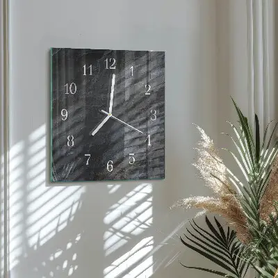 Čtvercové skleněné hodiny na zeď Pozadí