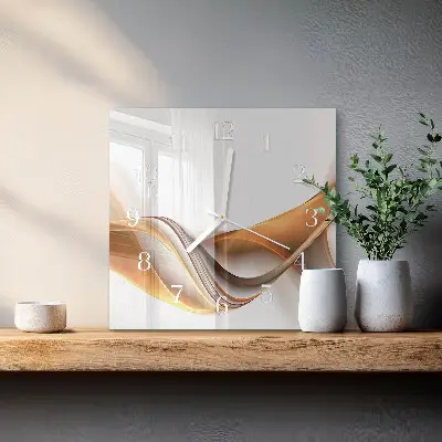 Hodiny s fotkou skleněné čtvercové Abstrakce