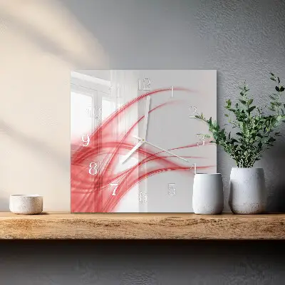 Čtvercové skleněné hodiny na zeď Abstraktní umění