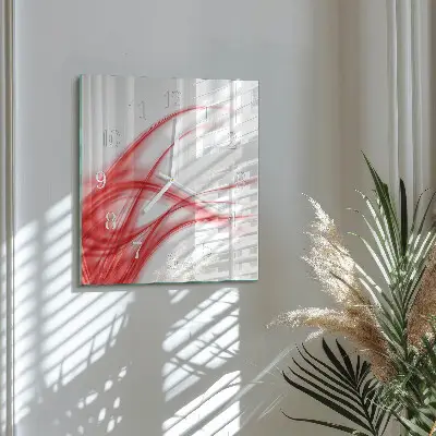 Čtvercové skleněné hodiny na zeď Abstraktní umění