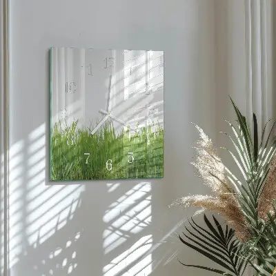 Hodiny s fotkou skleněné čtvercové Floristické umění