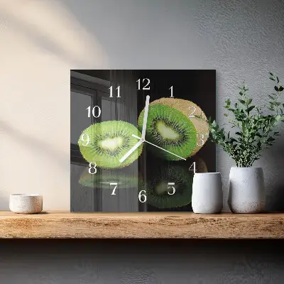 Nástěnné hodiny skleněné čtvercové Kiwi