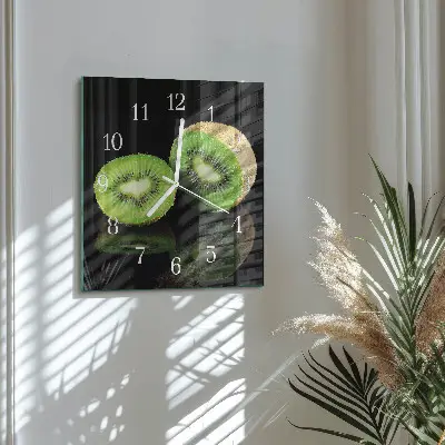 Nástěnné hodiny skleněné čtvercové Kiwi
