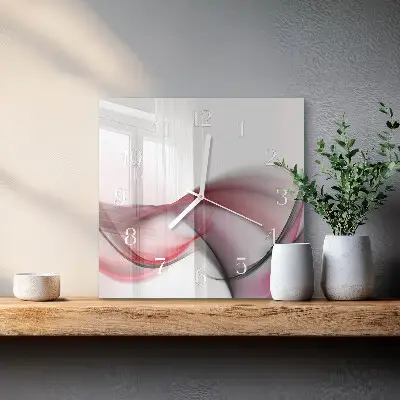 Čtvercové skleněné hodiny na zeď Abstraktní umění