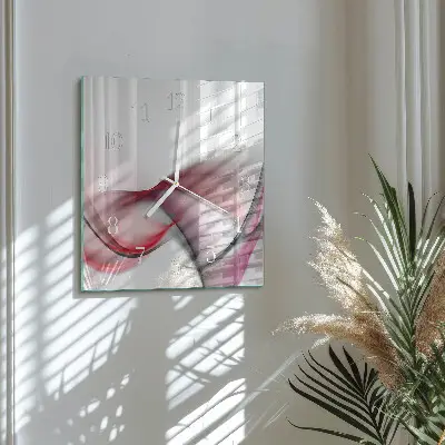 Čtvercové skleněné hodiny na zeď Abstraktní umění