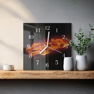 Hodiny s fotkou skleněné čtvercové Haraburdí