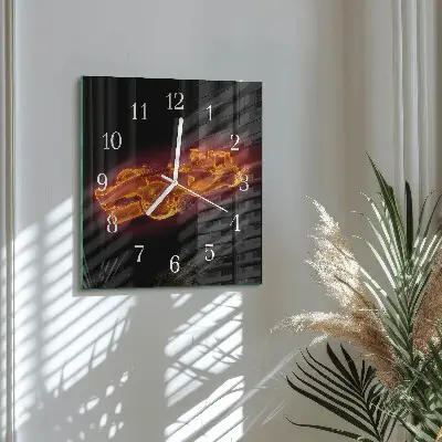 Hodiny s fotkou skleněné čtvercové Haraburdí