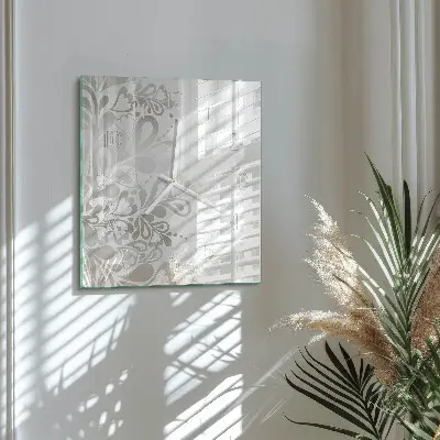 Hodiny s fotkou skleněné čtvercové Floristické umění