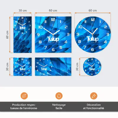 Hodiny na skle čtvercové Vanilka
