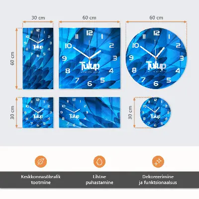 Čtvercové skleněné hodiny na zeď Maják moře