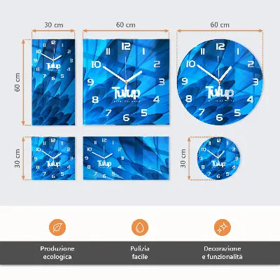 Hodiny s fotkou skleněné čtvercové Jablka