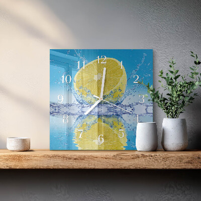 Nástěnné hodiny skleněné čtvercové Citrus