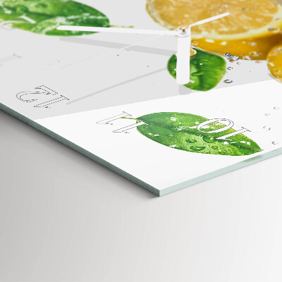 Hodiny na skle čtvercové Citrus