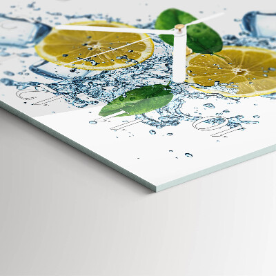 Hodiny s fotkou skleněné čtvercové Citrus