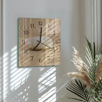 Hodiny s fotkou skleněné čtvercové Kamenný písek