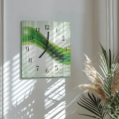 Nástěnné hodiny skleněné čtvercové Abstrakce