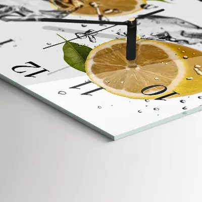 Hodiny s fotkou skleněné čtvercové Citrus