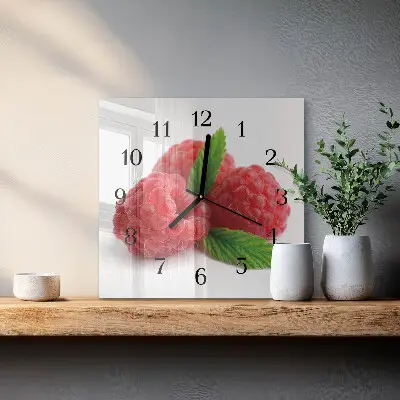 Nástěnné hodiny skleněné čtvercové Maliny