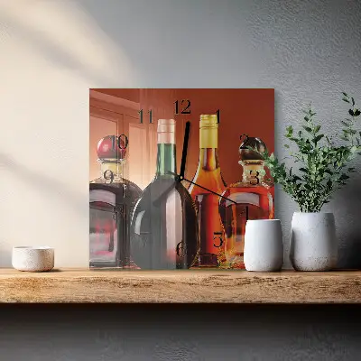 Čtvercové skleněné hodiny na zeď Duchové