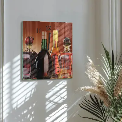 Čtvercové skleněné hodiny na zeď Duchové