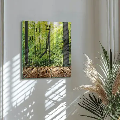 Hodiny na skle čtvercové Nás