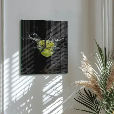 Hodiny s fotkou skleněné čtvercové Citrus