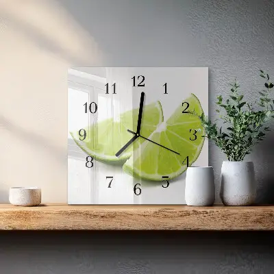 Hodiny s fotkou skleněné čtvercové Uhličitan vápenatý
