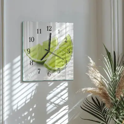 Hodiny s fotkou skleněné čtvercové Uhličitan vápenatý