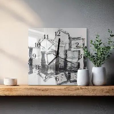 Hodiny s fotkou skleněné čtvercové Led