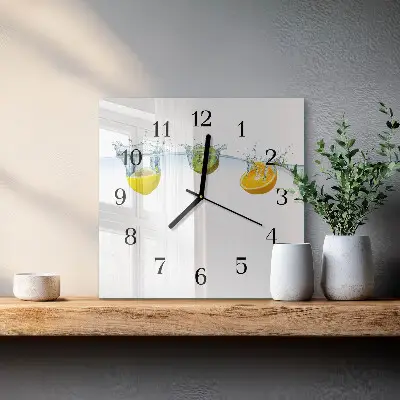 Hodiny s fotkou skleněné čtvercové Kiwi