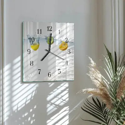 Hodiny s fotkou skleněné čtvercové Kiwi