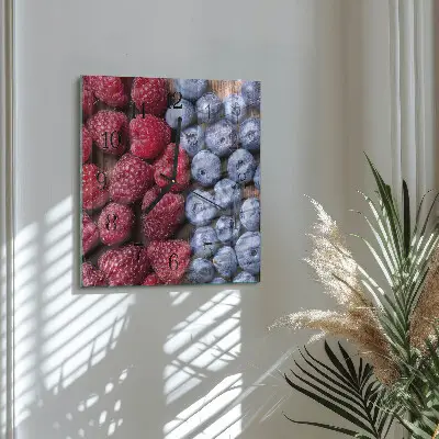 Čtvercové skleněné hodiny na zeď Lesní plody