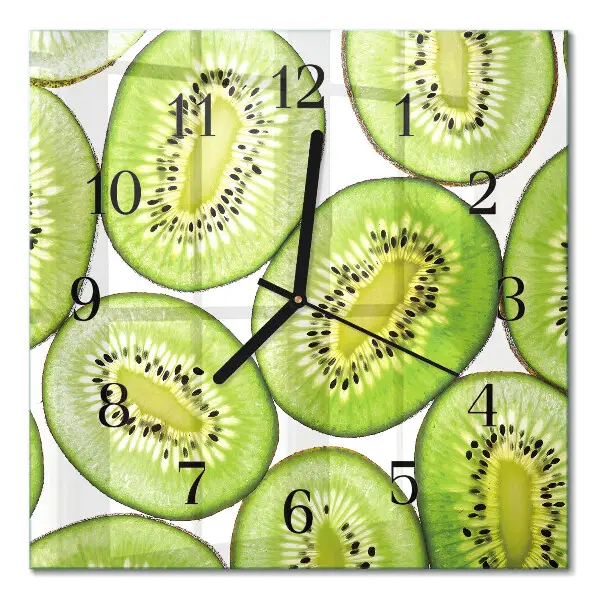 Hodiny s fotkou skleněné čtvercové Kiwi