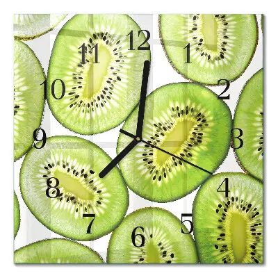 Hodiny s fotkou skleněné čtvercové Kiwi