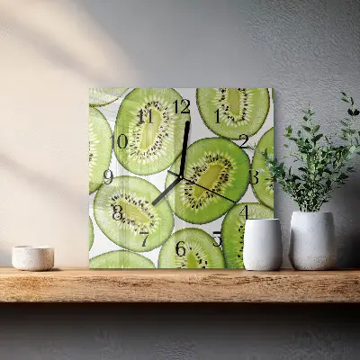 Hodiny s fotkou skleněné čtvercové Kiwi
