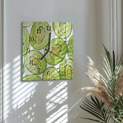 Hodiny s fotkou skleněné čtvercové Kiwi