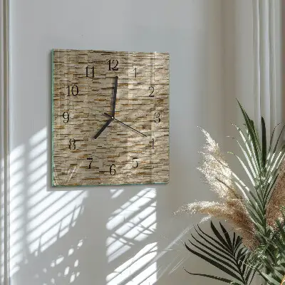 Hodiny s fotkou skleněné čtvercové Dekorativní kámen