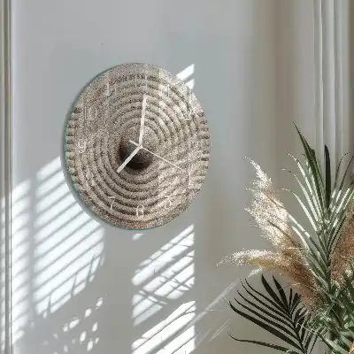 Nástěnné hodiny skleněné kulaté Kámen