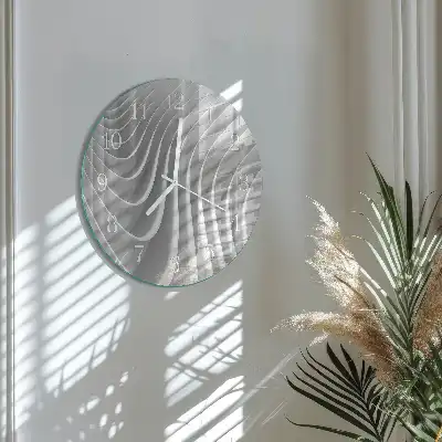 Kulaté skleněné hodiny na zeď Abstrakce