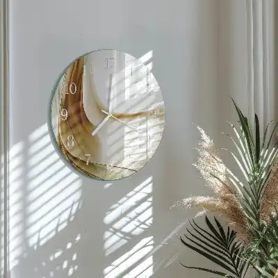 Hodiny s fotkou skleněné kulaté Abstrakce